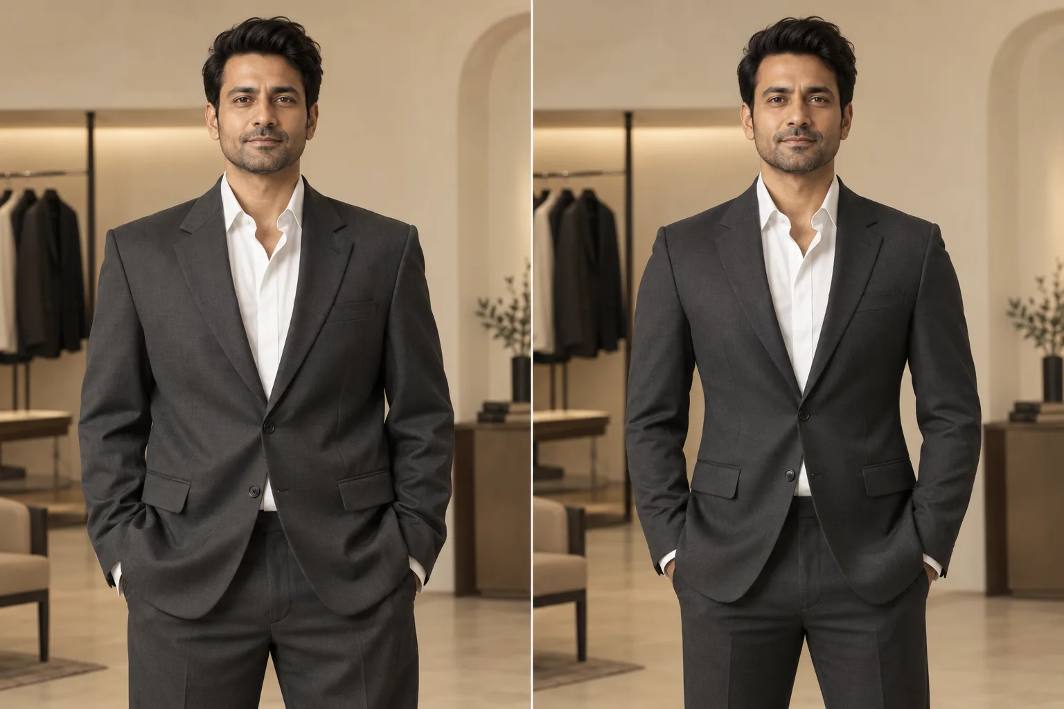 Suit silhouette comparison: Ready-to-Wear vs Bespoke Tailoring